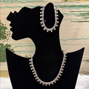SCOOTER PARIS - Vintage Stamped Choker & Bracelet Set
